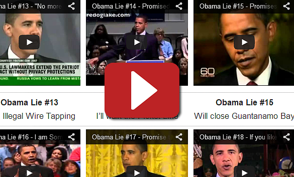 20 Obama Lies Caught on Video